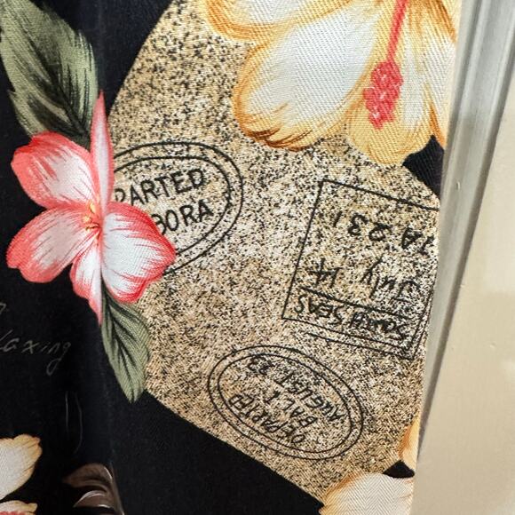 Vintage White Stag Hawaiian Button-Up Camp Shirt Women Size 16W Woven Tropical - Picture 6 of 9